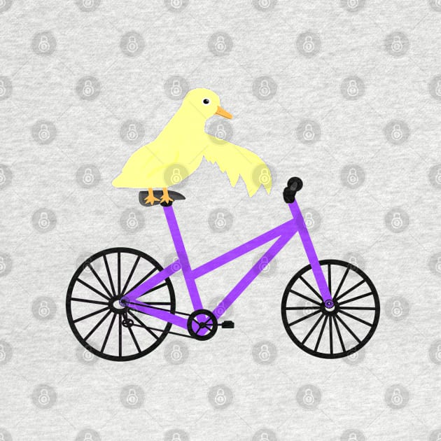 Duck On A Purple Bicycle by CatGirl101